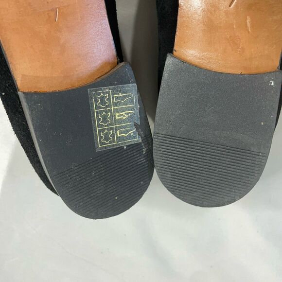 JP Crickets UT Longhorn Loafers Men’s 7 Black Suede Smoking Slippers Texas $328 - Picture 13 of 14